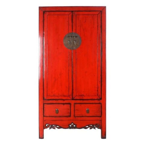 Ντουλάπι DKD Home Decor Κόκκινο Μέταλλο 88 x 52 x 180 cm