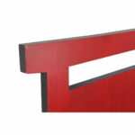Κεφαλάρι κρεβατιού DKD Home Decor Μαύρο Κόκκινο Ξύλο Έλατο Ξύλο MDF 160 x 4 x 120 cm