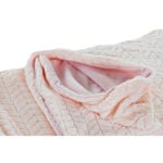 Κουβέρτα DKD Home Decor Βέλη 130 x 170 x 2 cm Ανοιχτό Ροζ Βασικό