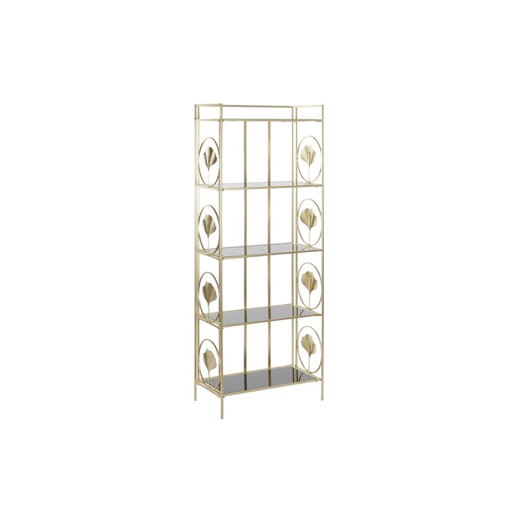 Ράφια DKD Home Decor Κρυστάλλινο Χρυσό Μέταλλο (60 x 32 x 161