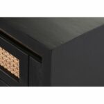 Κομοδίνο DKD Home Decor Ξύλο από Μάνγκο Μαύρο Φυσικό 50 x 40 x 55 cm