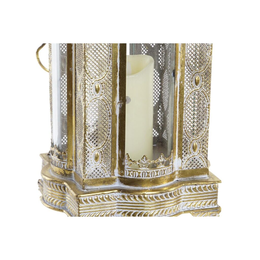 Lanterne DKD Home Decor Παλαιωμένο φινίρισμα Χρυσό Μέταλλο Κρυστάλλινο Άραβας 23 x 23 x 50 cm