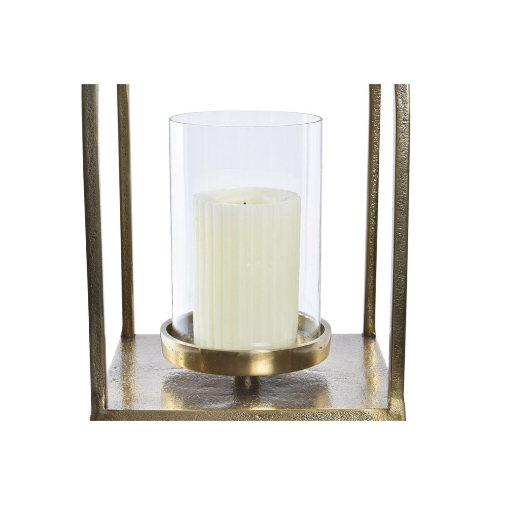 Lanterne DKD Home Decor Κρυστάλλινο Χρυσό Αλουμίνιο (19 x 19 x 43 cm)