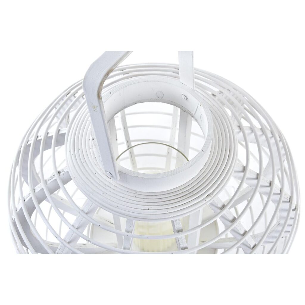 Lanterne DKD Home Decor Κρυστάλλινο Λευκό Διακοσμητική κανάτα (35 x 35 x 29 cm)