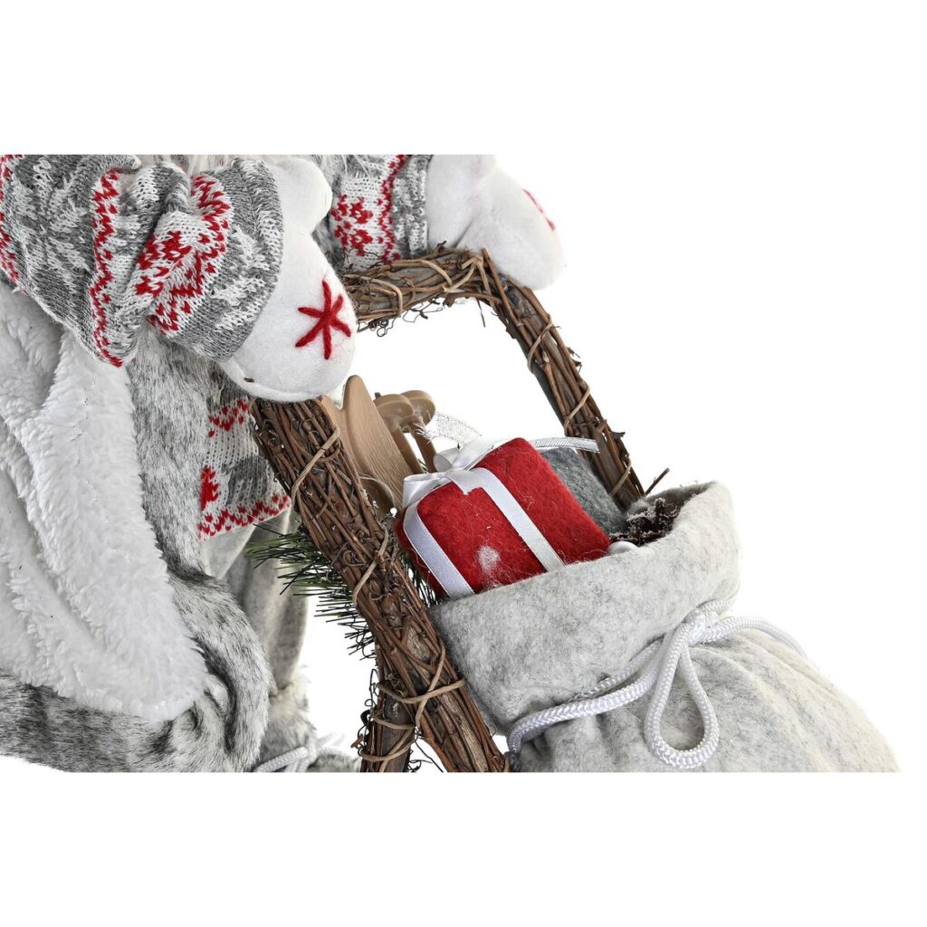 Χριστουγεννιάτικο Στολίδι DKD Home Decor Άη Βασίλης Γκρι Ξύλο 42 x 22 x 48 cm