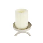 Κηροπήγιο DKD Home Decor 24 x 13 x 34 cm Μέταλλο Λευκό
