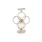 Κηροπήγιο DKD Home Decor 24 x 13 x 34 cm Μέταλλο Λευκό
