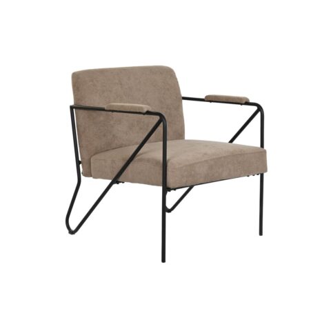 Κάθισμα DKD Home Decor Μέταλλο Καφέ πολυεστέρας (64 x 69