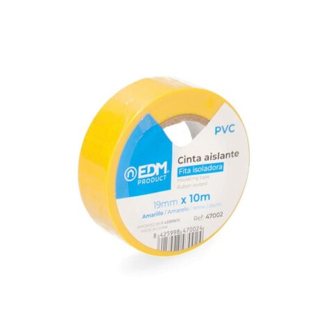 Μονωτική ταινία EDM Κίτρινο PVC (10 m x 19 mm)