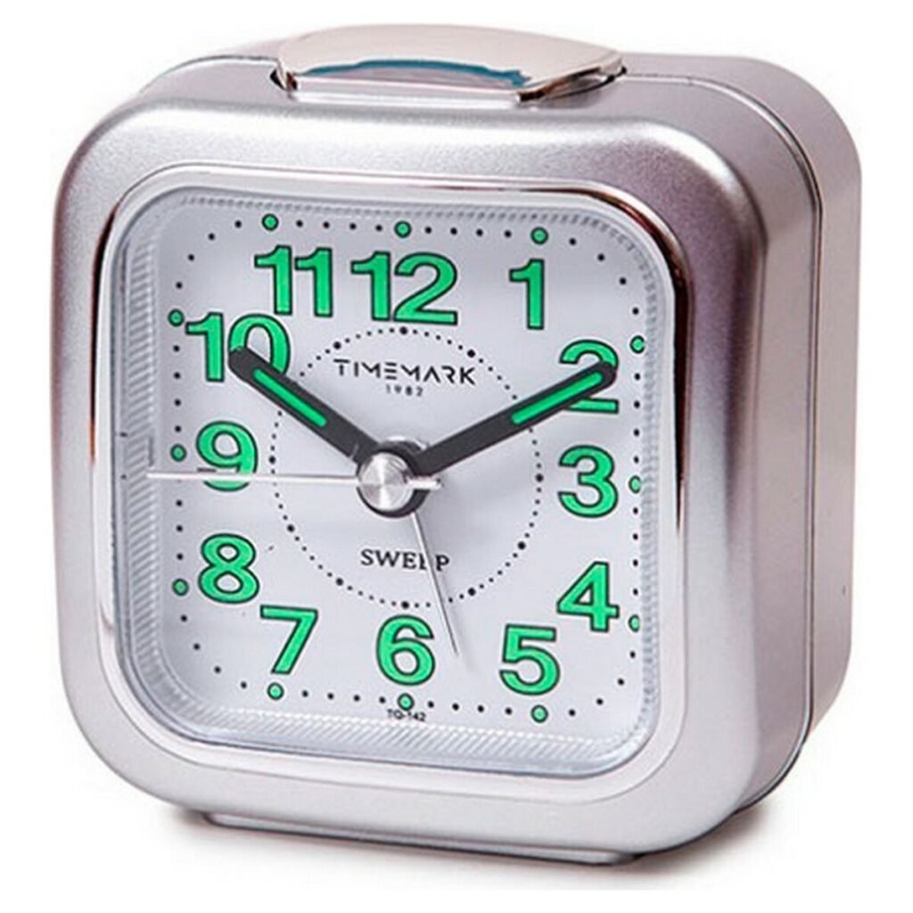 Αναλογικό Ρολόι Ξυπνητήρι Timemark Ασημί (7.5 x 8 x 4.5 cm)