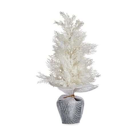 Χριστουγεννιάτικο δέντρο 18 x 50 x 18 cm Ασημί Λευκό Πλαστική ύλη