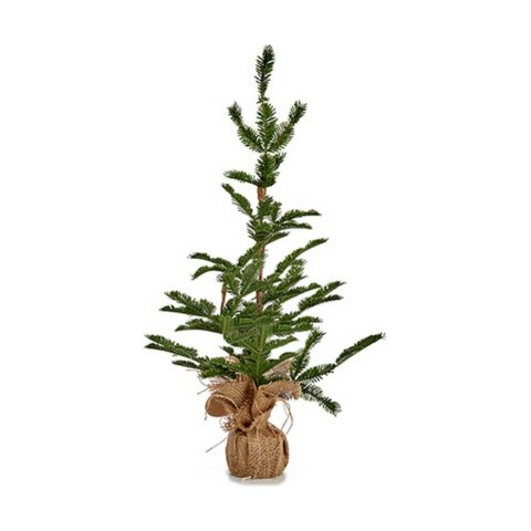 Χριστουγεννιάτικο δέντρο Γιούτα Καφέ Ύφασμα Πράσινο Πλαστική ύλη (9