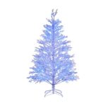 Χριστουγεννιάτικο δέντρο Μπλε LED Μέταλλο Λευκό Πλαστική ύλη