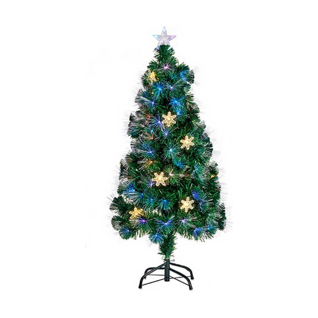 Χριστουγεννιάτικο Δέντρο με Αστέρι Φως LED Μέταλλο Πράσινο Πλαστική ύλη