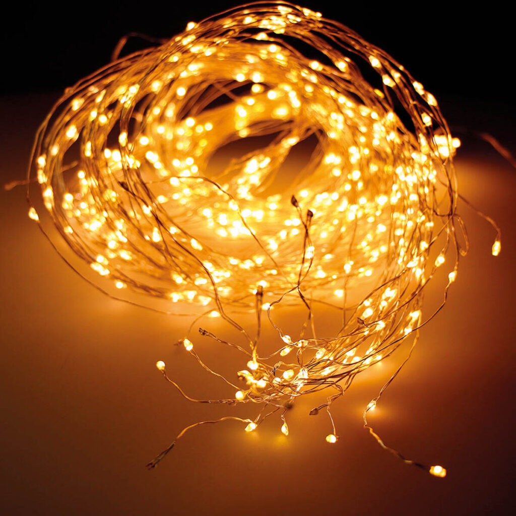 Γιρλάντα Φωτισμού LED Lumineo Θερμό Φως Flash Ασημί Λευκό (6