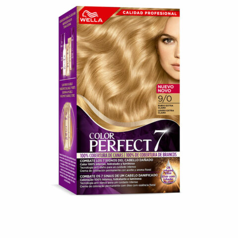 Μόνιμη Βαφή Wella Color Perfect 7 Nº 9/0 Γκρίζα Μαλλιά 60 ml Ξανθό Πολύ Ανοιχτό