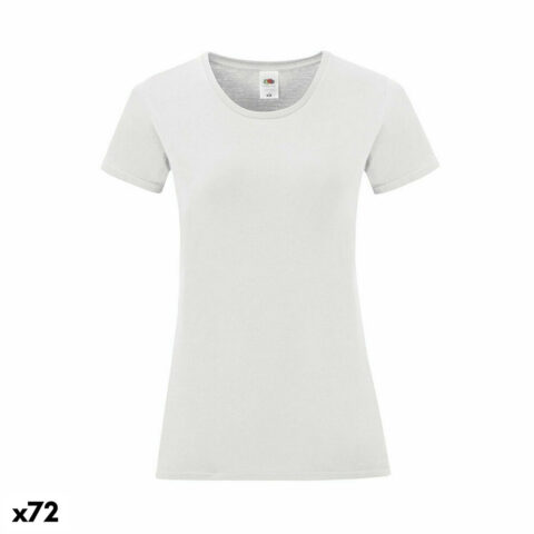 Γυναικεία Μπλούζα με Κοντό Μανίκι 141317 100% βαμβάκι Λευκό (72 Μονάδες)
