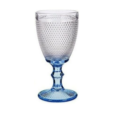 Ποτήρι Κρασί Διαφανές Πόντοι Μπλε Γυαλί x6 (240 ml)