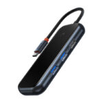 Hub 7in1 Baseus AcmeJoy Series USB-C to 2xUSB 3.0 + HDMI + USB 2.0 + USB-C PD + SD/TF (dark grey)