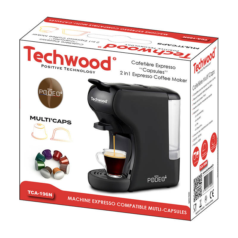 Capsule coffee maker  Techwood TCA-196N (black)