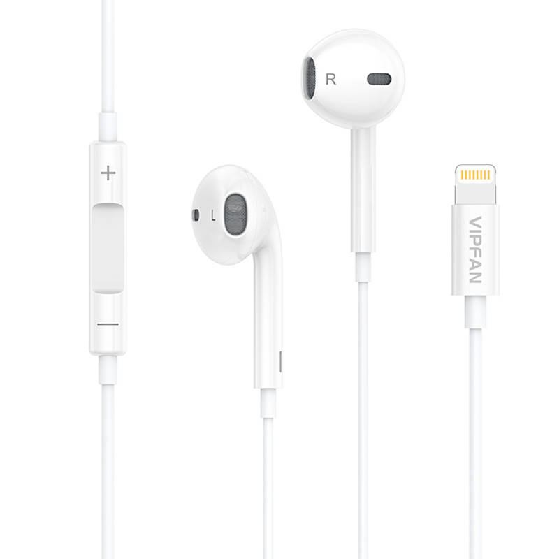 Wired in-ear headphones Vipfan M13 (white)