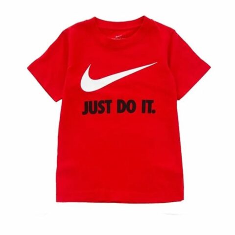 Παιδικό Μπλούζα με Κοντό Μανίκι Nike Swoosh Κόκκινο