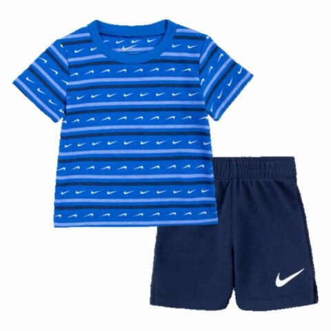 Αθλητικό Σετ για Μωρό Nike Swoosh Stripe Μπλε