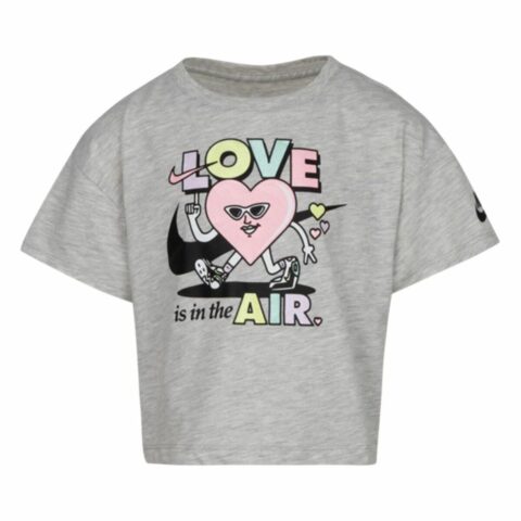 Παιδικό Μπλούζα με Κοντό Μανίκι Nike  Knit  Γκρι