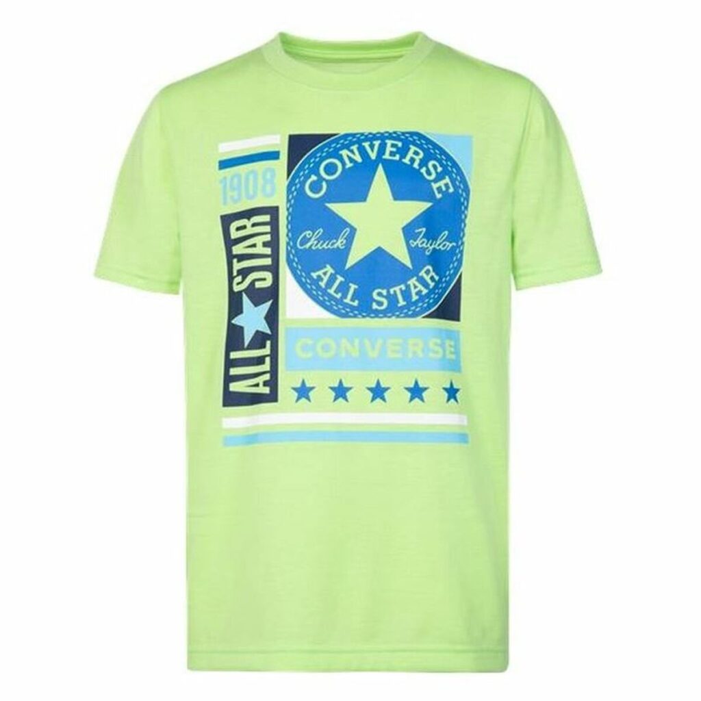 Παιδικό Μπλούζα με Κοντό Μανίκι Converse Renew GFX Πράσινο