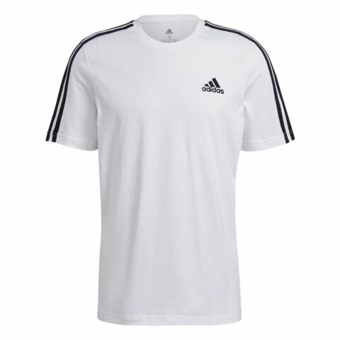 Ανδρική Μπλούζα με Κοντό Μανίκι Adidas Essentials Λευκό