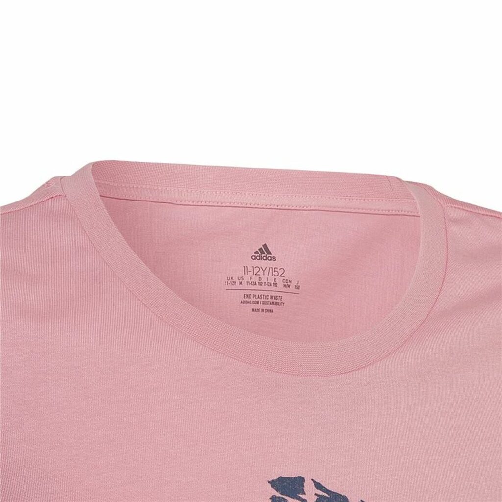 Παιδικό Μπλούζα με Κοντό Μανίκι Adidas  Graphic  Ροζ