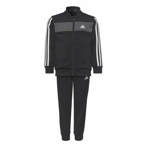 Παιδική Αθλητική Φόρμα Adidas Essentials Shiny 3 Stripes Μαύρο