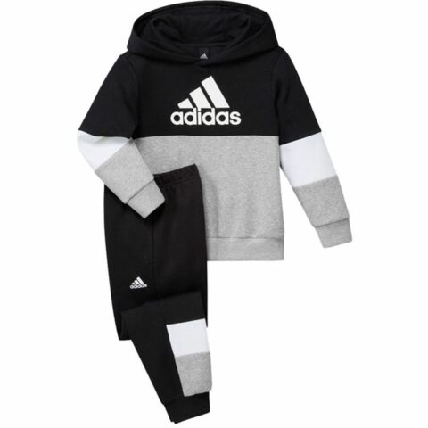 Παιδική Αθλητική Φόρμα Adidas Γκρι Μαύρο