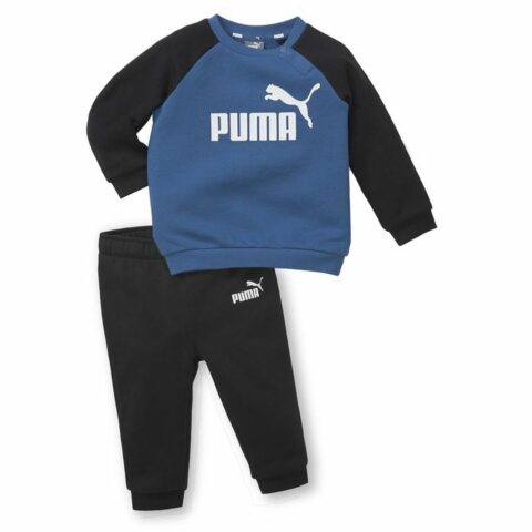 Παιδική Αθλητική Φόρμα Puma Minicats Essentials Raglan Μαύρο Μπλε