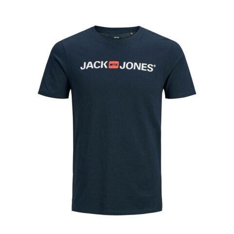 Ανδρική Μπλούζα με Κοντό Μανίκι JJECORP LOGO TEE SS O-NECK NOSS  Jack & Jones  12137126  Ναυτικό Μπλε
