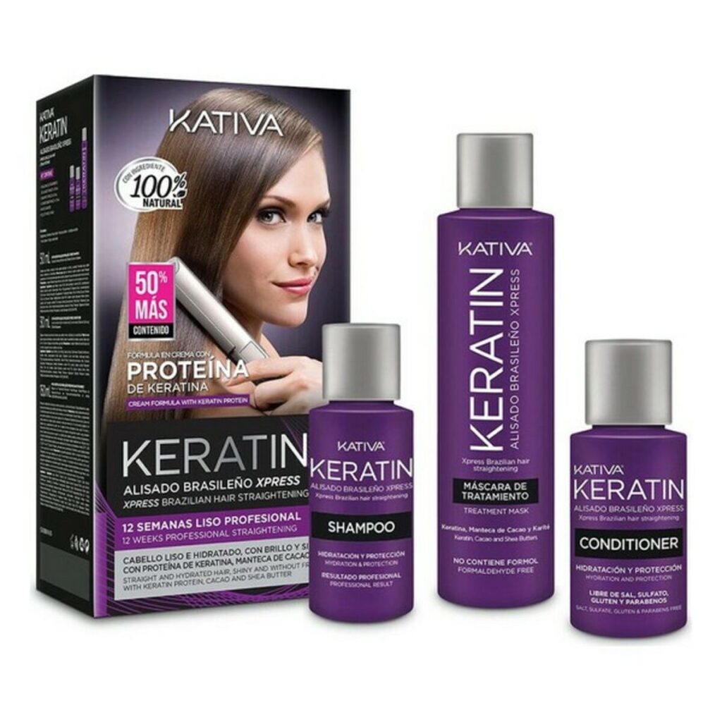 Θεραπεία Mαλλιών Ισιώματος Kativa Keratin Brasilian (3 pcs)