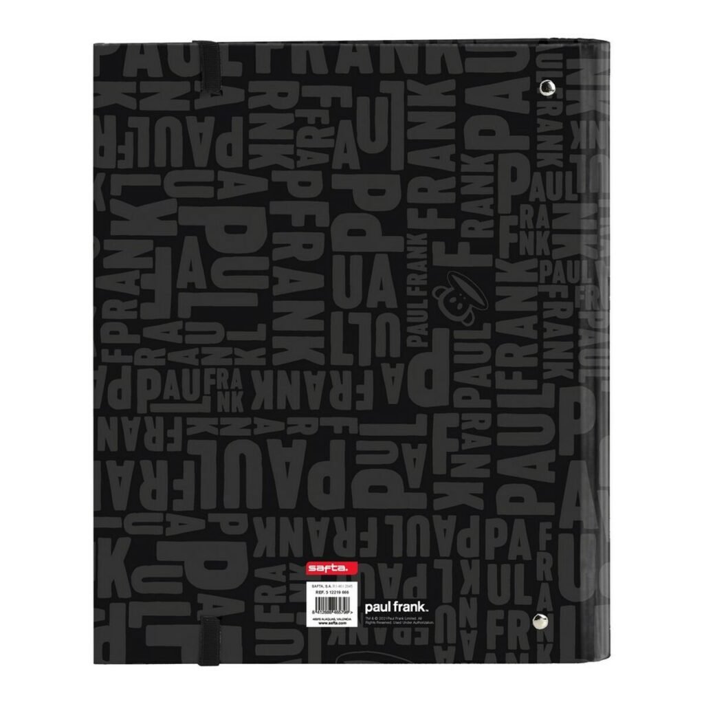 Φάκελος δακτυλίου Paul Frank Team player A4 Μαύρο (27 x 32 x 3.5 cm) (35 mm)