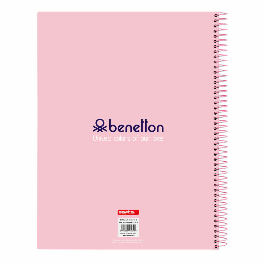 Σημειωματάριο Benetton Vichy Ροζ A4