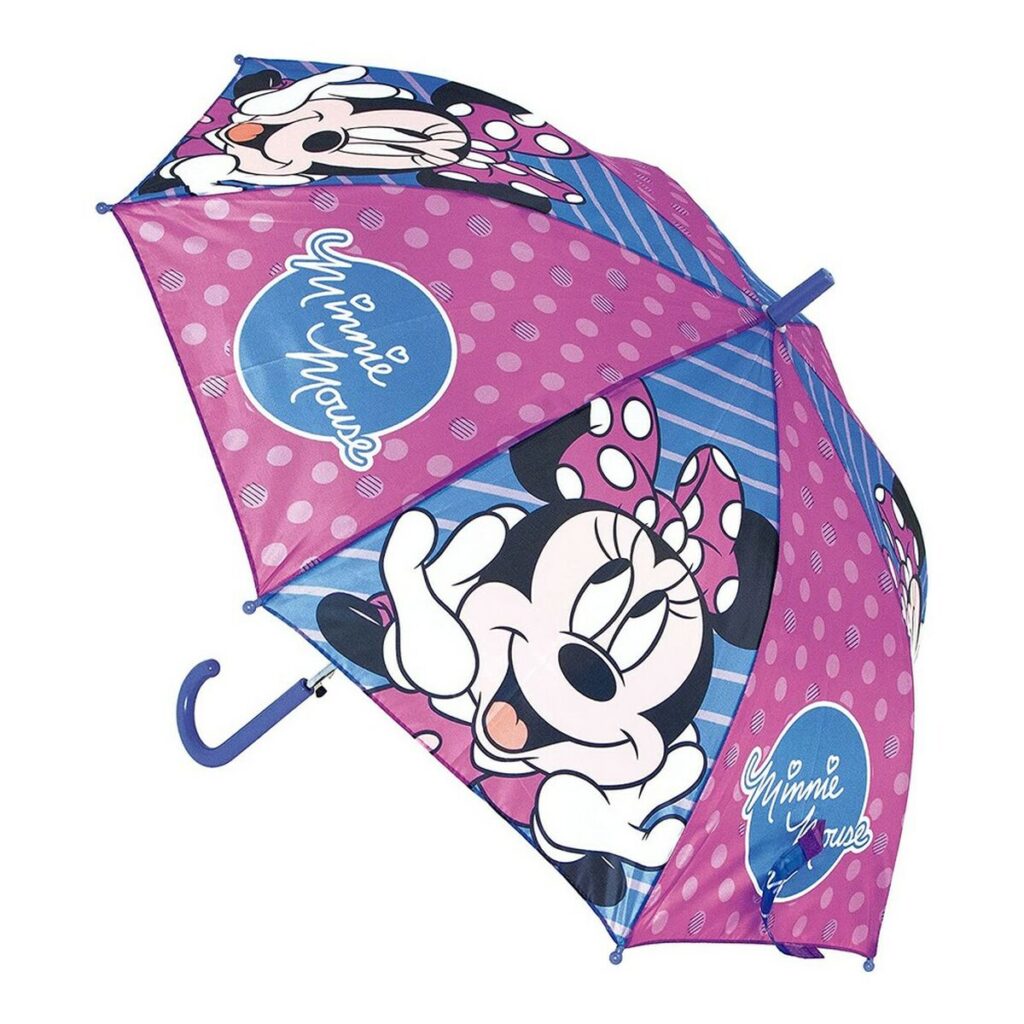 Αυτόματη Oμπρέλα Minnie Mouse Lucky Μπλε Ροζ (Ø 84 cm)