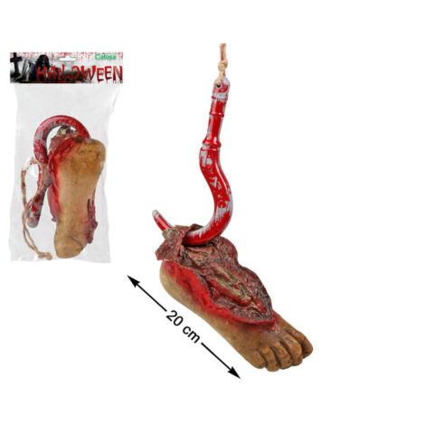 Αποκριάτικη Διακόσμηση Ματωμένος Πόδια Κόκκινο 60 cm