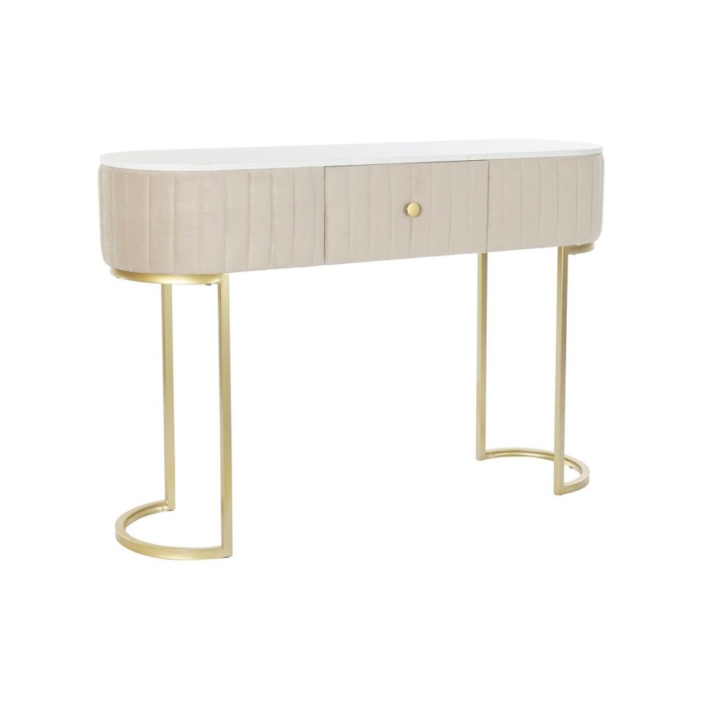 Κονσόλα DKD Home Decor Μπεζ Χρυσό Μάρμαρο (120 x 35 x 80 cm)