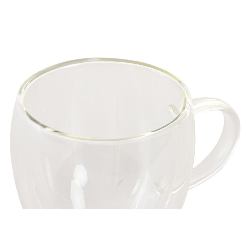 Σετ Κούπες Καφέ DKD Home Decor 250 ml Κρυστάλλινο Διαφανές Βοροπυριτικό γυαλί