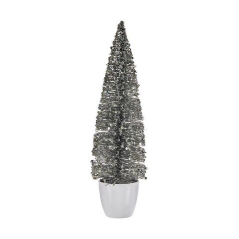 Χριστουγεννιάτικο δέντρο Μεγάλο 10 x 38 x 10 cm Ασημί Λευκό Πλαστική ύλη