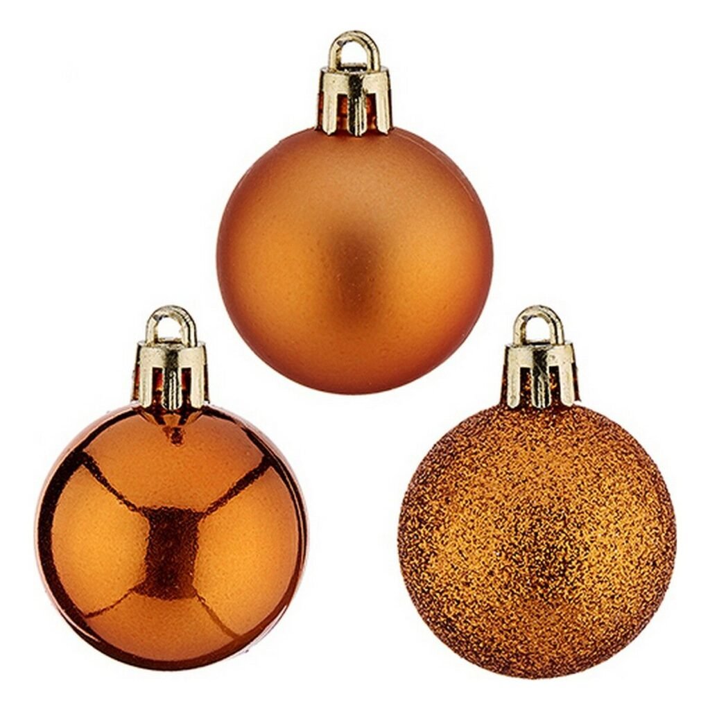 Χριστουγεννιάτικες μπάλες Ø 4 cm 4 x 5 x 4 cm Πορτοκαλί Πλαστική ύλη