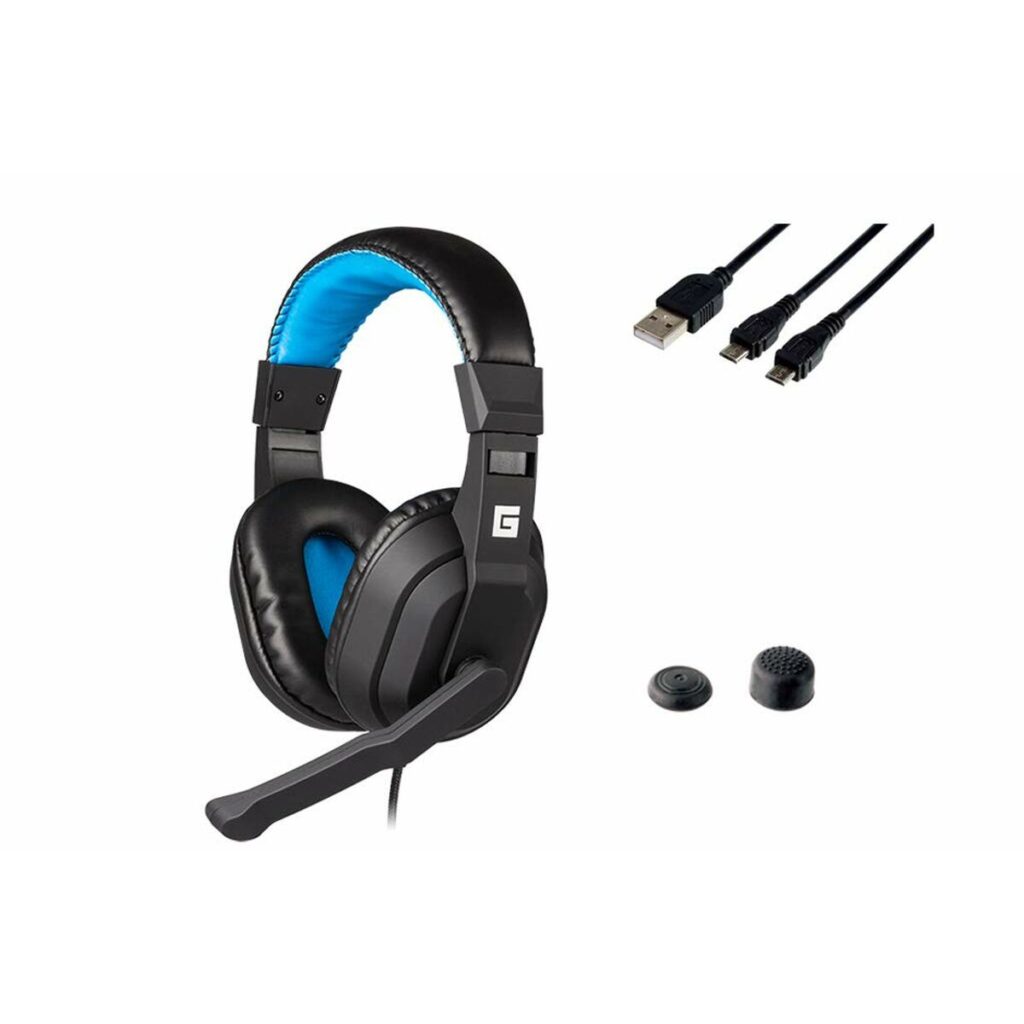 Ακουστικά με Μικρόφωνο για Gaming Indeca starter pack Μαύρο/Μπλε
