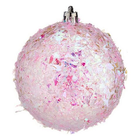 Χριστουγεννιάτικες μπάλες Ø 8 cm Ροζ Πλαστική ύλη 8 x 9 x 8 cm