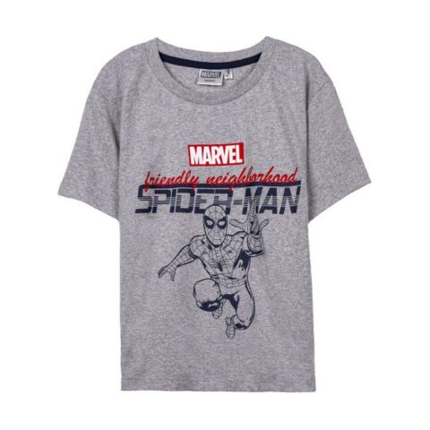 Μπλούζα με Κοντό Μανίκι Spiderman Παιδικά Γκρι