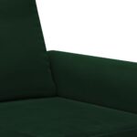 vidaXL Καναπές Τριθέσιος Σκούρο πράσινο 180 εκ. Βελούδινος