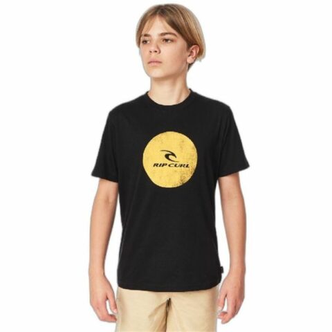 Μπλούζα με Κοντό Μανίκι Rip Curl Corp Icon Μαύρο