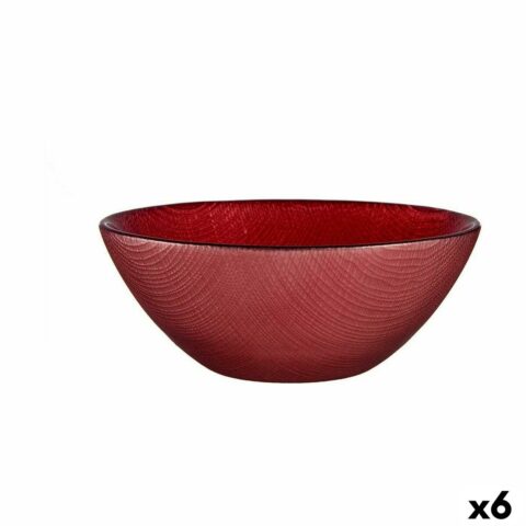 Ρηχό μπολ Ø 15 cm Κόκκινο Γυαλί (x6)